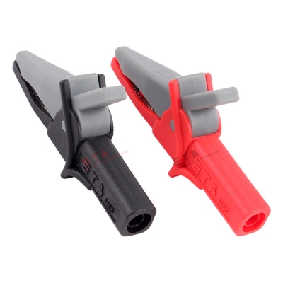 ETA1485   4mm jack fully enclosed fully insulated alligator clip